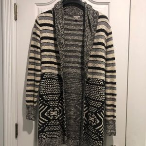Cottage core Coastal Grandma Knit Grey Striped